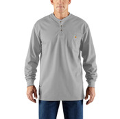 Carhartt Flame Resistant Cotton Long Sleeve Henley in Gray